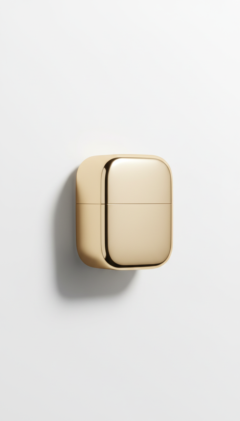 Modern Gold Highlighter Glass Compact